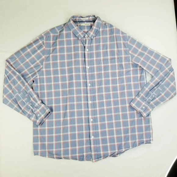 Hawker Rye 2XL Button Down Blue Red White Check - Picture 1 of 6
